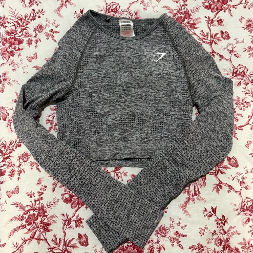 Gymshark Women's Heather Gray Cropped Seamless
